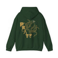 Men's Forest Green Octopus Crest Hoodie – PRATT Gold Graphic Pullover | Premium Cotton Blend Streetwear Hoodie