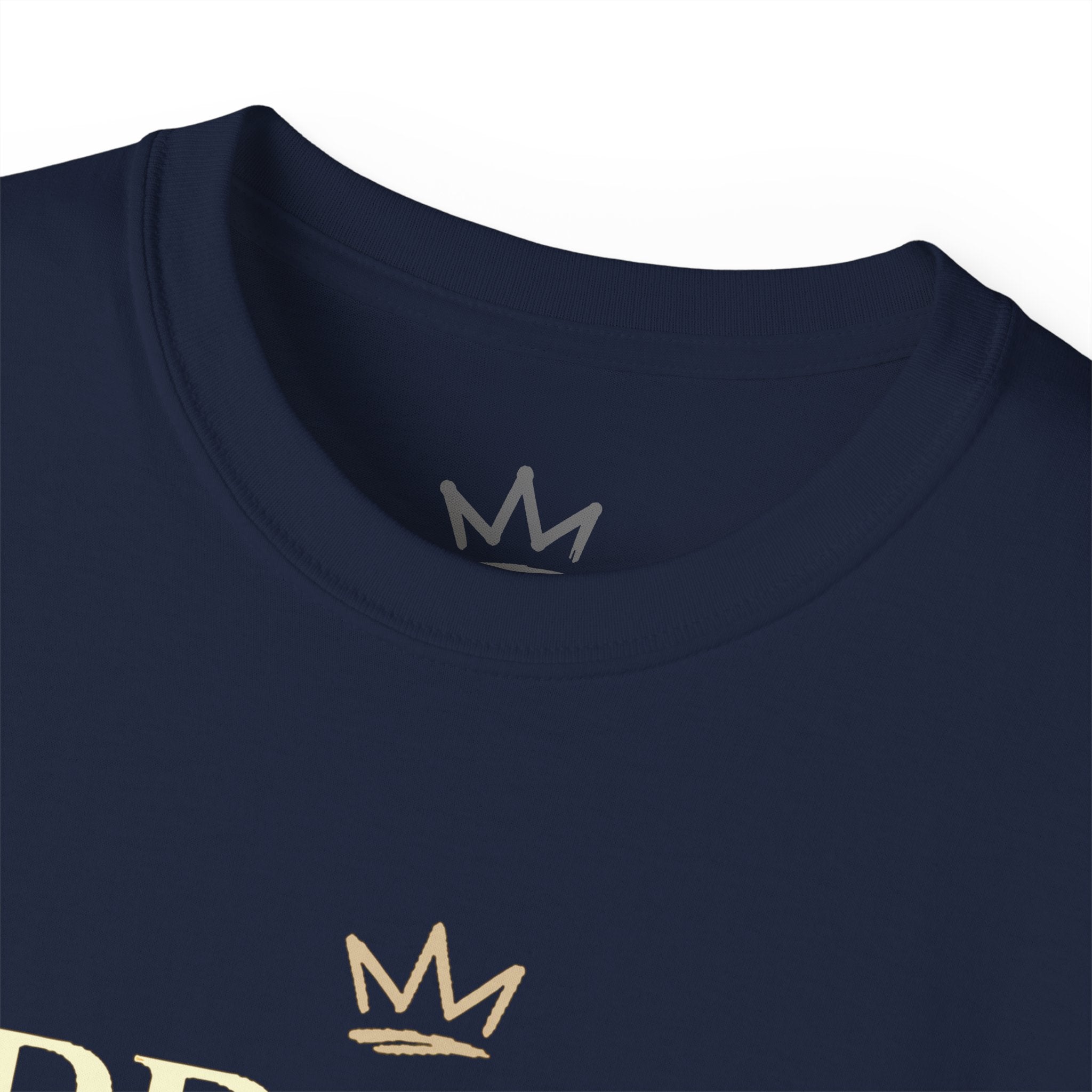 Men’s Navy Graphic T-Shirt – PRATT Gold Streetwear Cotton Tee