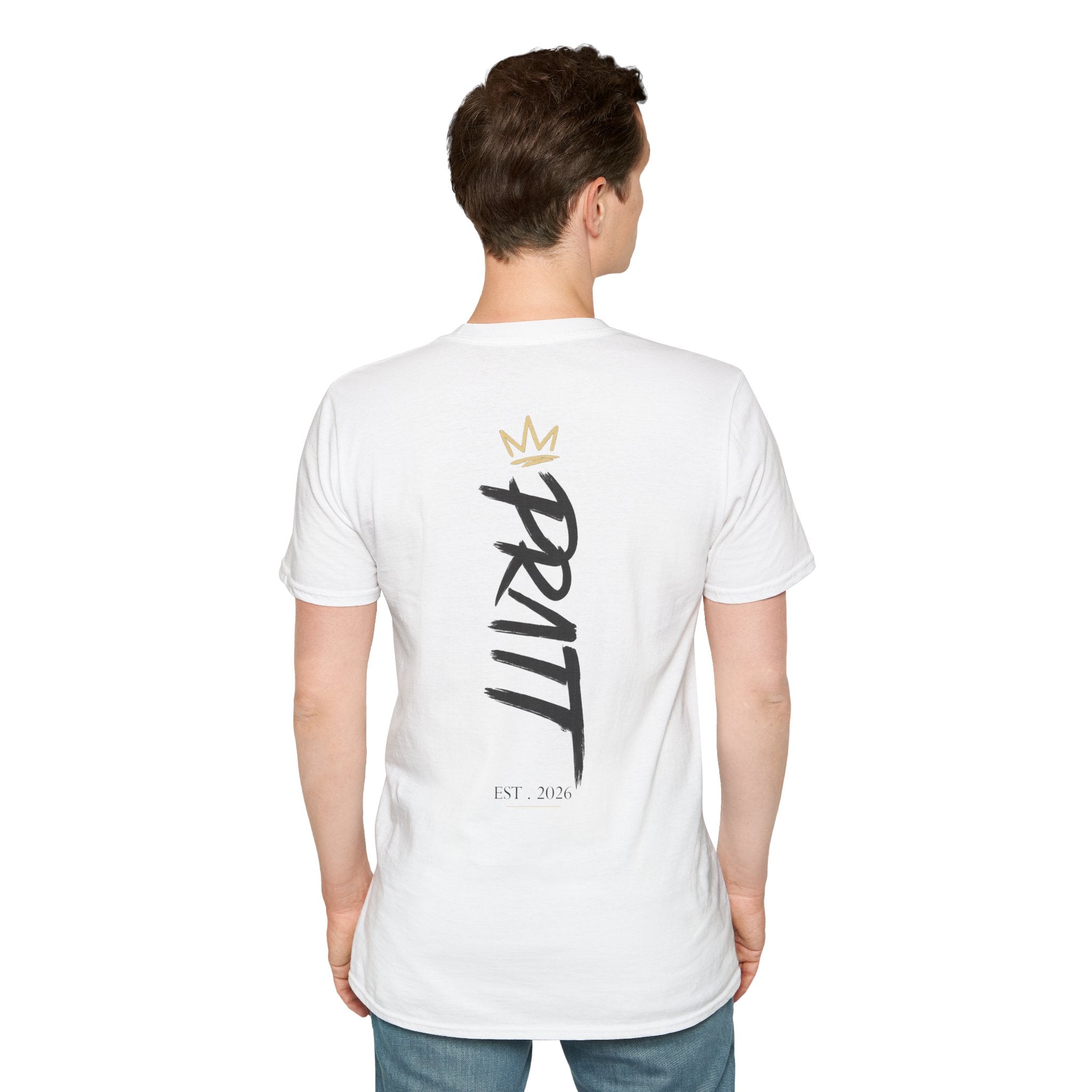 Men’s White Cotton T-Shirt – Streetwear Tee (Softstyle)