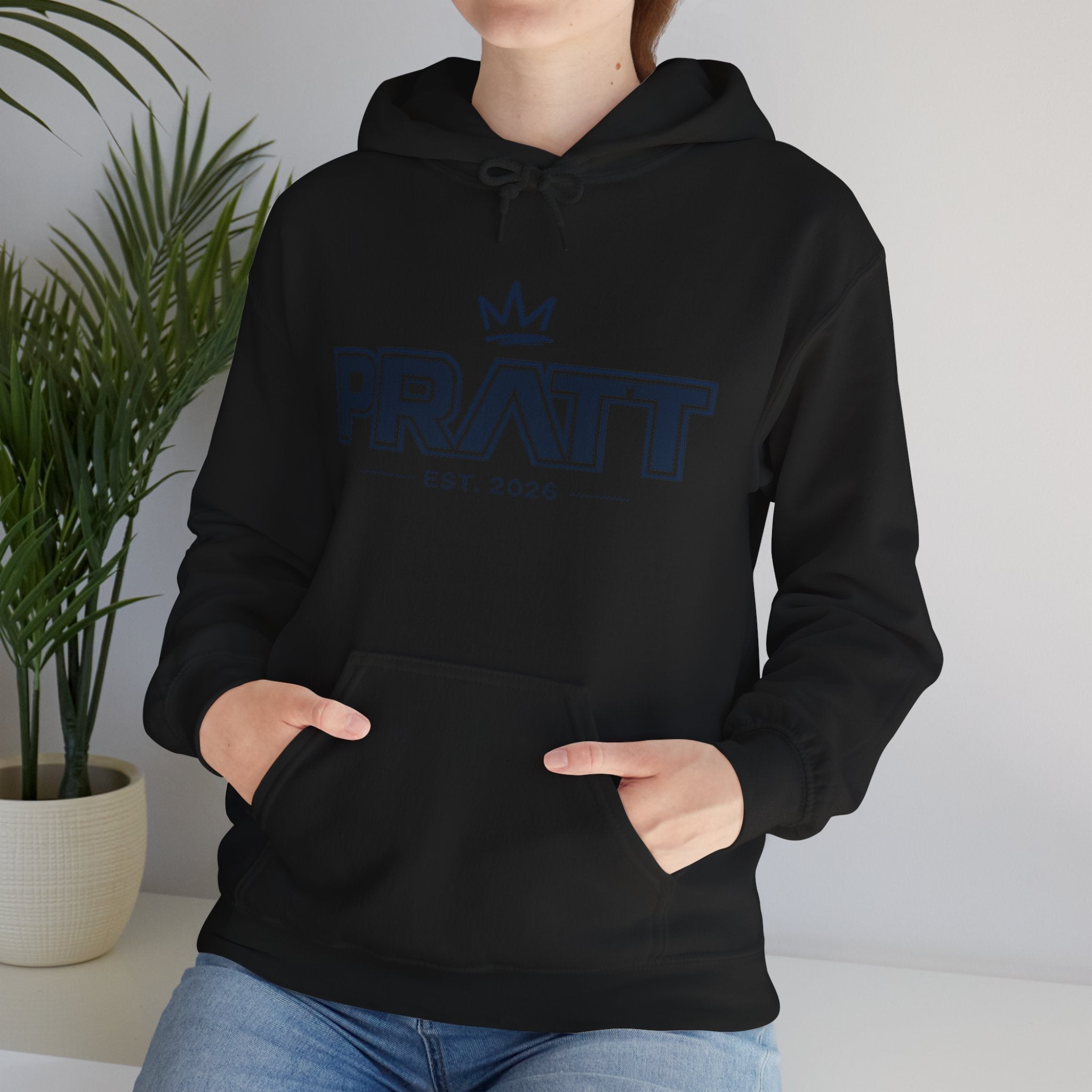 Pratt Octopus Hoodie — Streetwear Pullover with 'PRATT' Front and Octopus Back Graphic