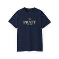 Men’s Navy Graphic T-Shirt – PRATT Gold Streetwear Cotton Tee