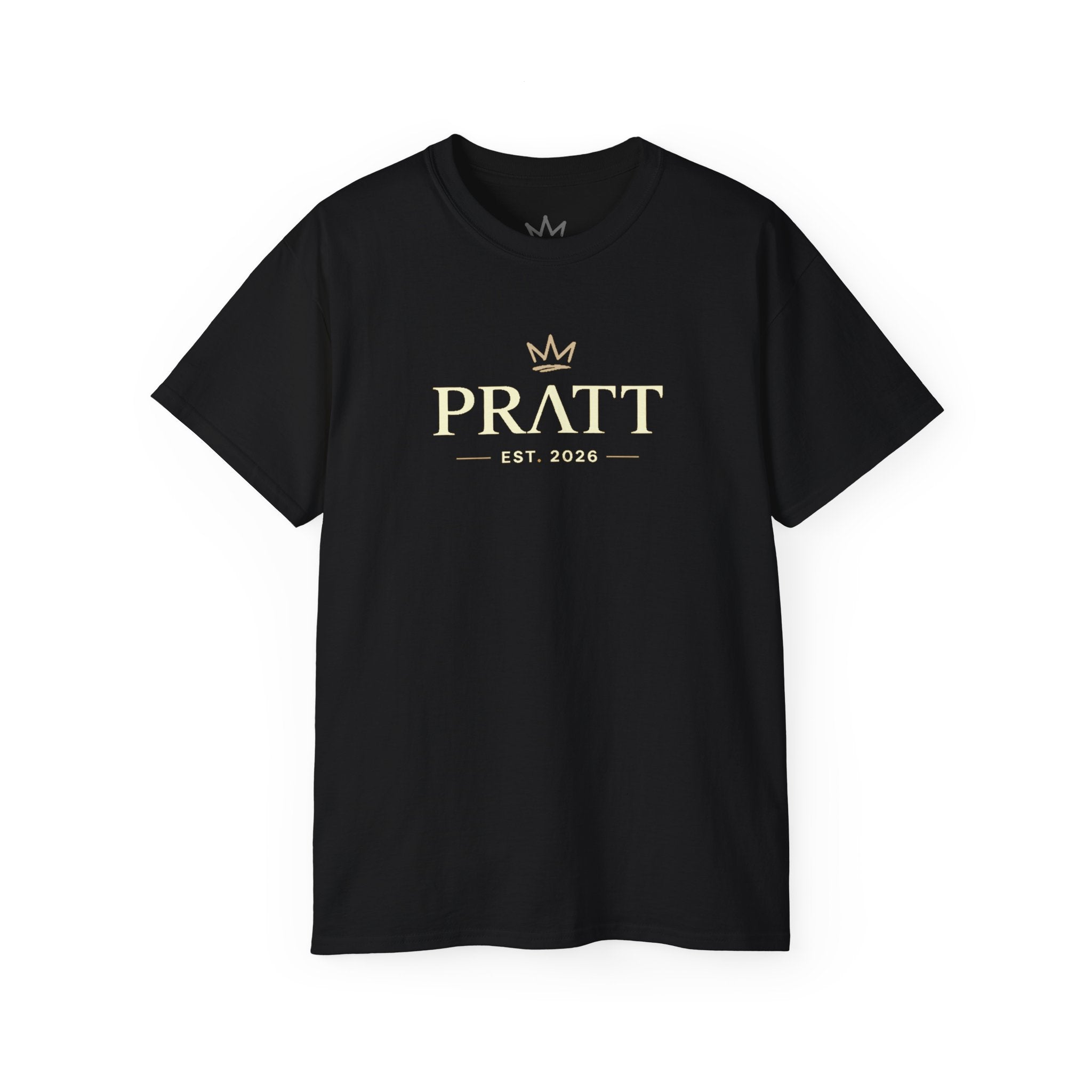 Men’s Black Graphic T-Shirt – PRATT Gold Streetwear Tee