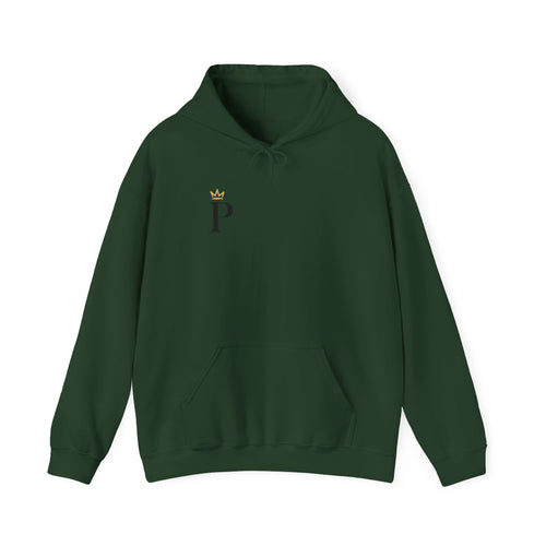 Men's Forest Green Octopus Crest Hoodie – PRATT Gold Graphic Pullover | Premium Cotton Blend Streetwear Hoodie