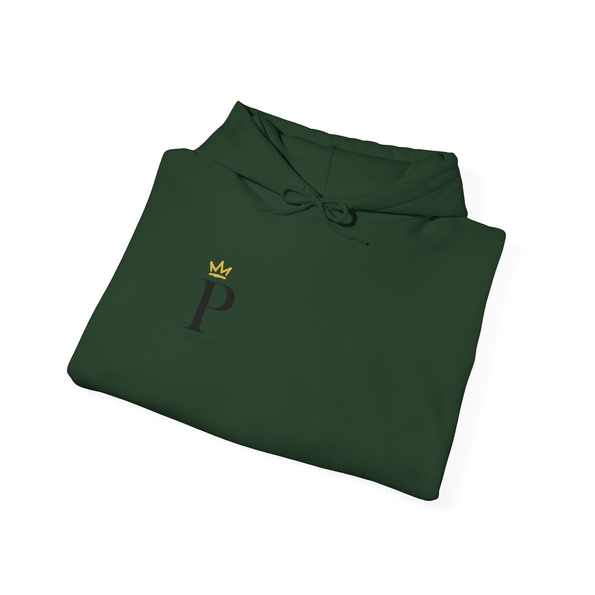 Men's Forest Green Octopus Crest Hoodie – PRATT Gold Graphic Pullover | Premium Cotton Blend Streetwear Hoodie